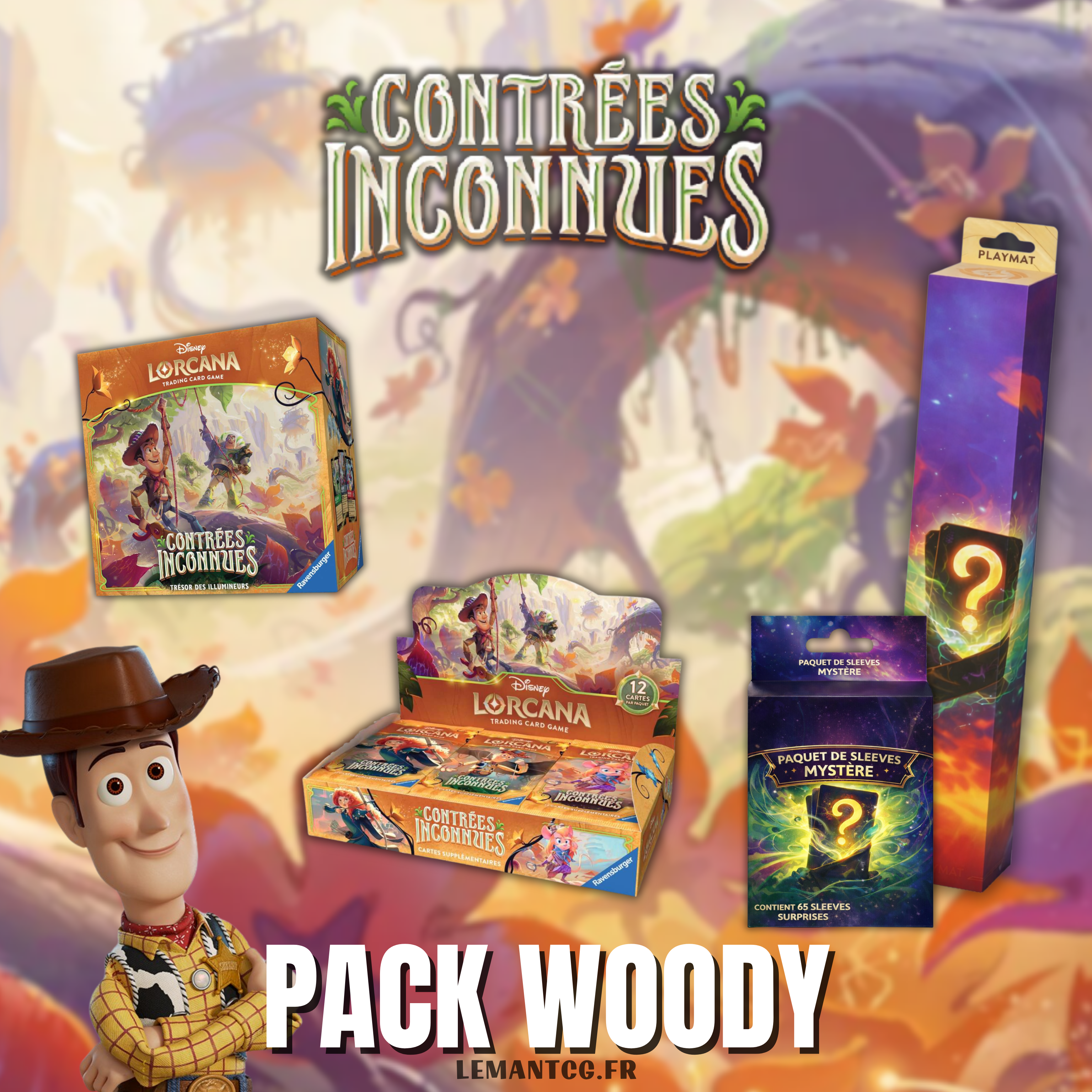 PACK WOODY - Disney Lorcana - Chapitre 12 - Contrées Inconnues 🇫🇷