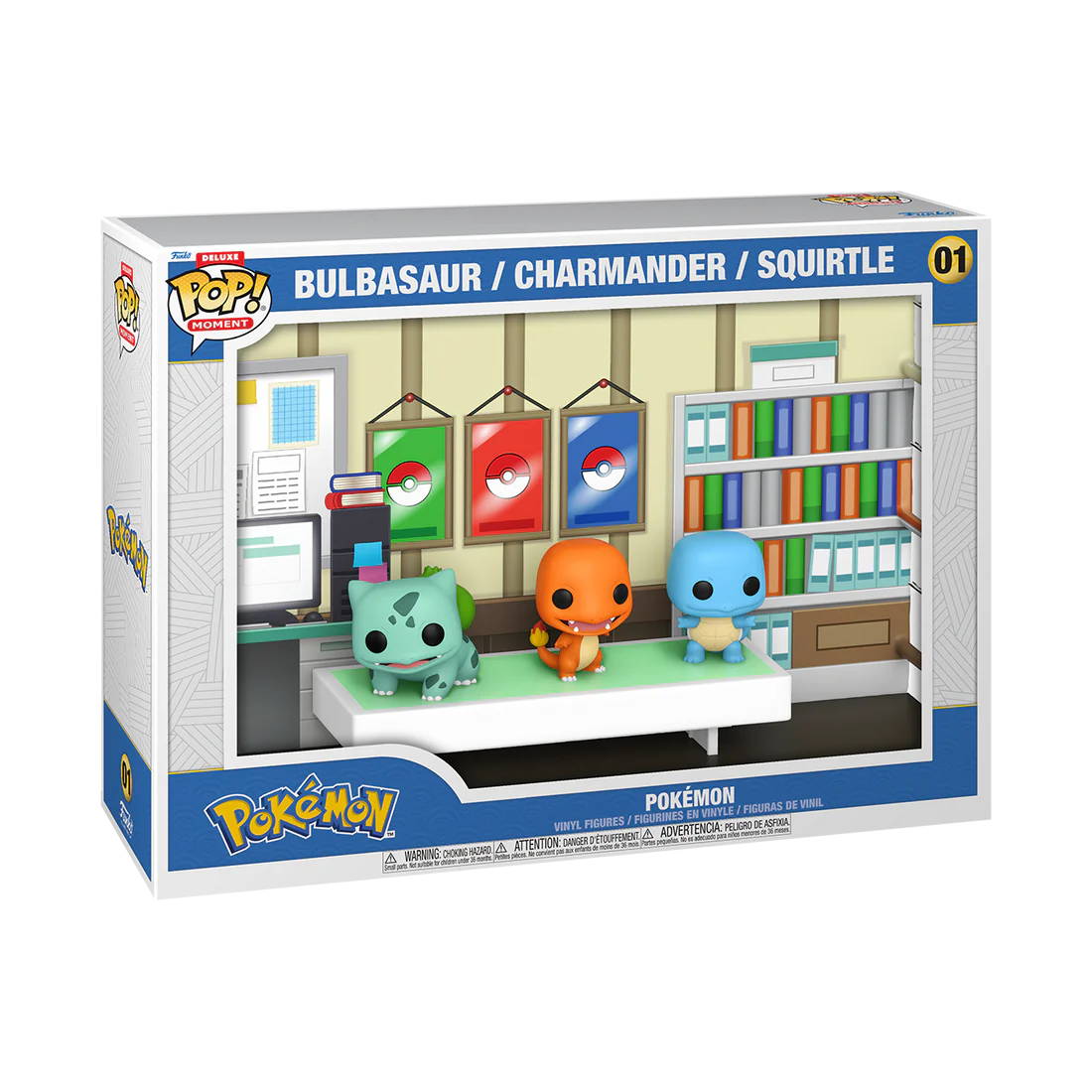FUNKO - POP MOMENTS Deluxe N°01 - Pokemon Starters 1996