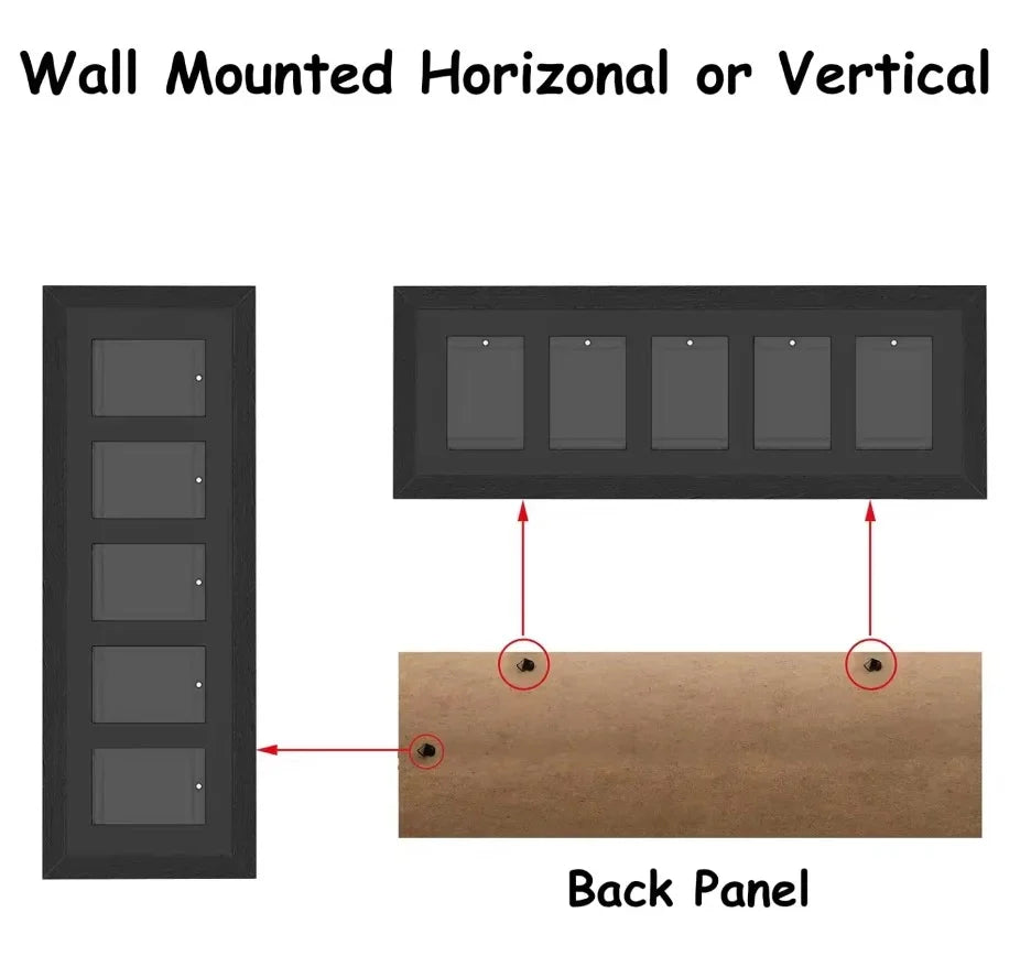 EVORETRO - Vitrine pour cartes - cadre 5 emplacement