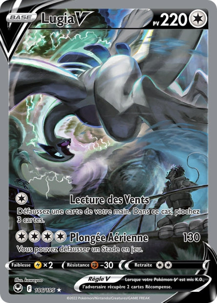 186/195 - Lugia-V - EB12 Tempête argentée