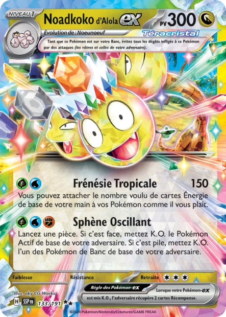 133/191 - Noadkoko d'Alola ex - EV8 Étincelles Déferlantes