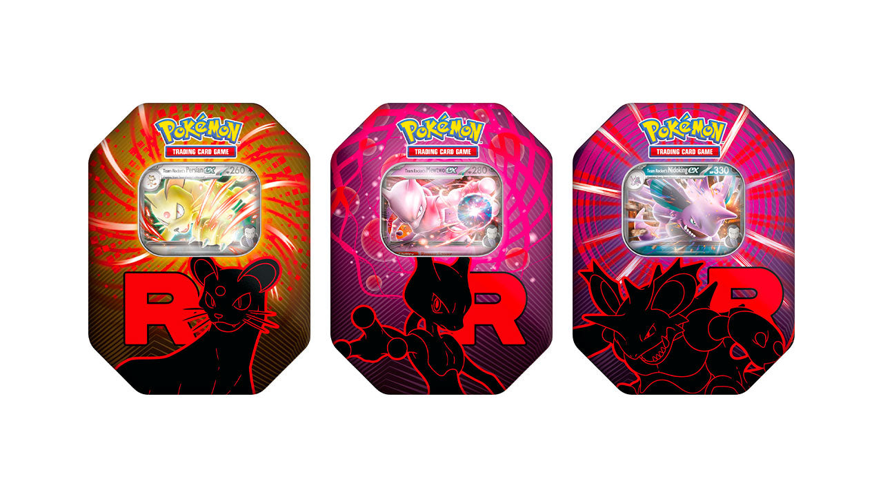 Trio de Pokebox - Persian ex, Mewtwo ex, Nidoking ex - Rocket 🇫🇷 + protections souples
