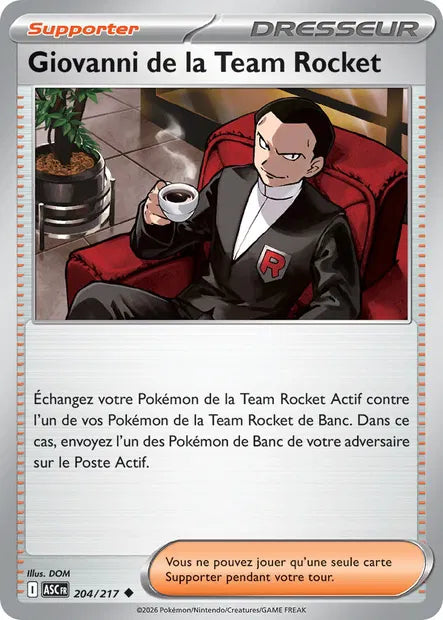 204/217 - Giovanni de la Team Rocket - ME2.5 Héros Transcendants