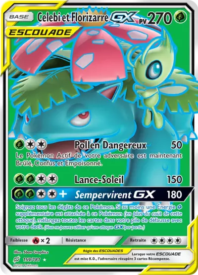 159/181 - Celebi et Florizarre GX - Duo de Choc / Soleil et Lune