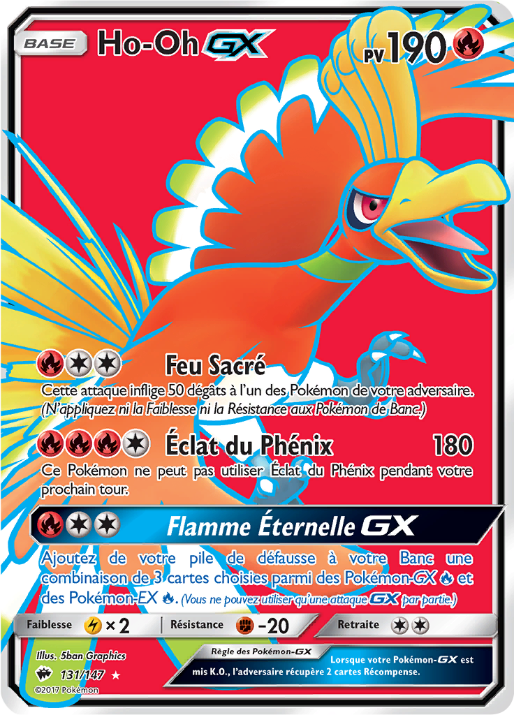 131/147 - Ho-oh GX - Ombre Ardentes / Soleil et Lune