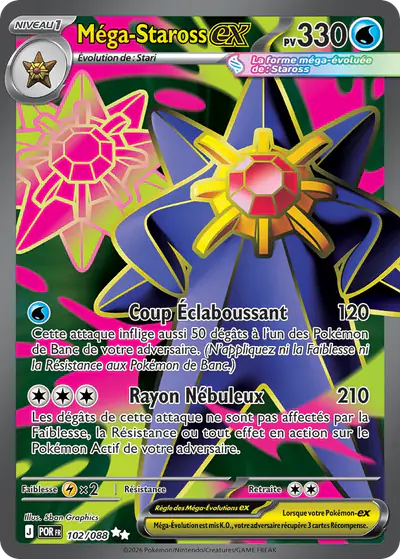 102/088 - Mega Staross ex - ME3 Équilibre Parfait