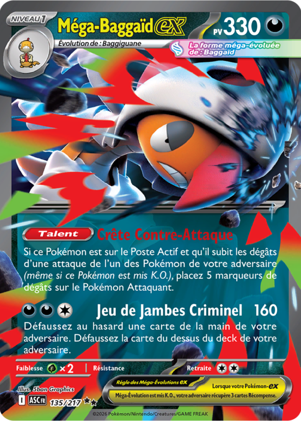 135/217 - Mega Baggaid Ex - ME2.5 Héros Transcendants