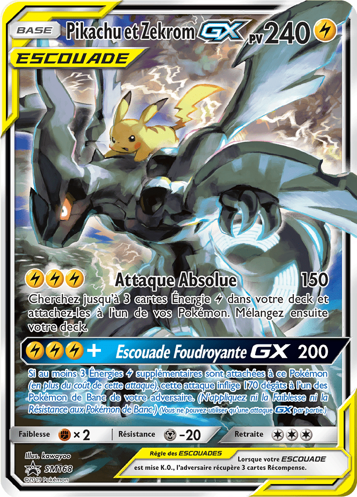 SM168 - Pikachu & Zekrom GX - Promo Soleil et Lune