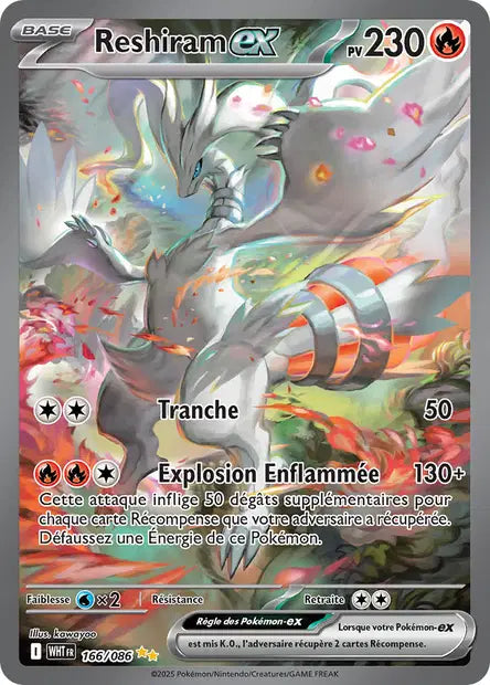166/086 - Reshiram Ex - EV10.5 Flamme Blanche