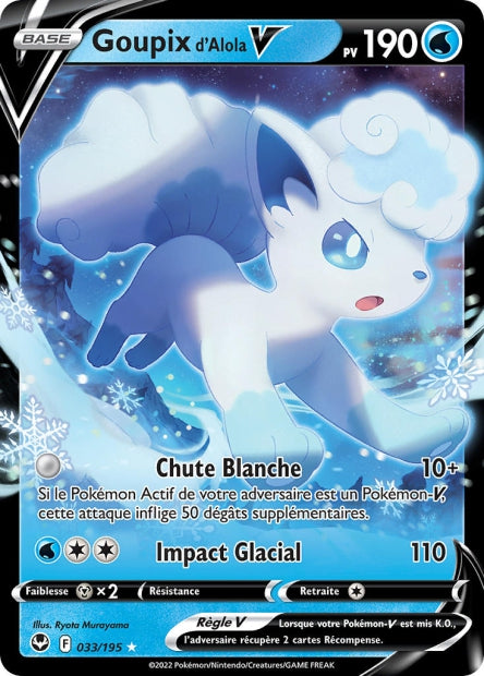 033/195 - Goupix d'Alola-V - EB12 Tempête argentée
