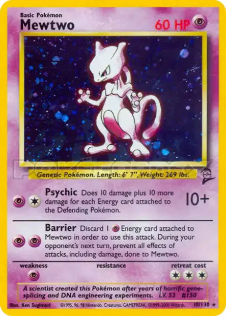 BS10 - Mewtwo Holo - Set de Base ED1