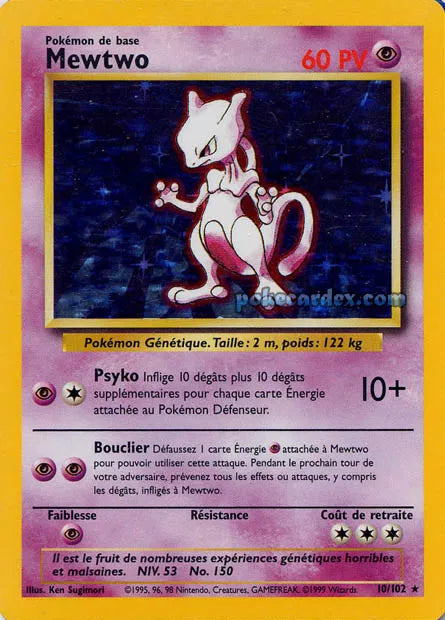 BS10 - Mewtwo Holo - Set de Base ED1