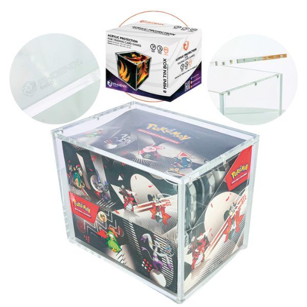 Phoenix Shield - Protection Acrylique pour Display MiniTin 8 Résistant (99%)