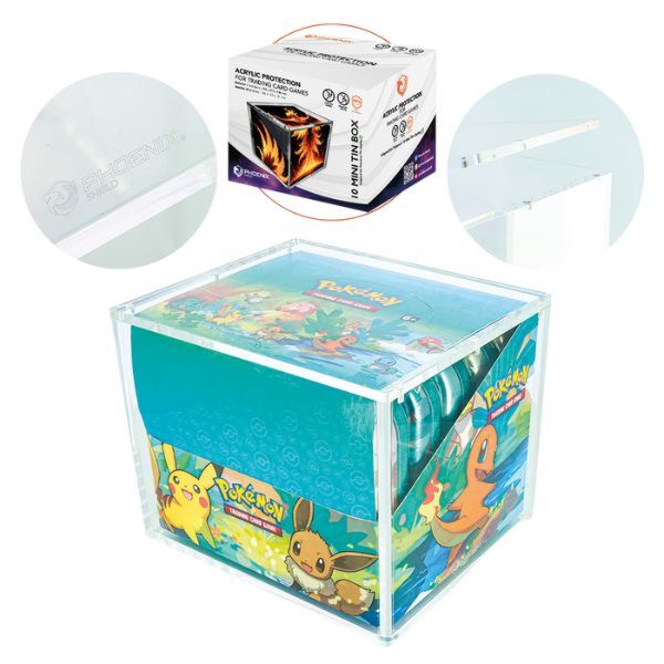 Phoenix Shield - Protection Acrylique pour Display MiniTin 10 Résistant (99%)