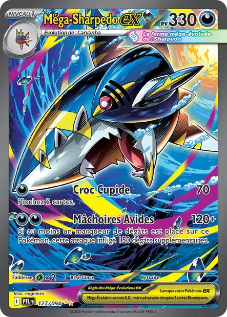 127/94 - Mega Sharpedo Ex  - ME02 Flammes Fantasmagoriques