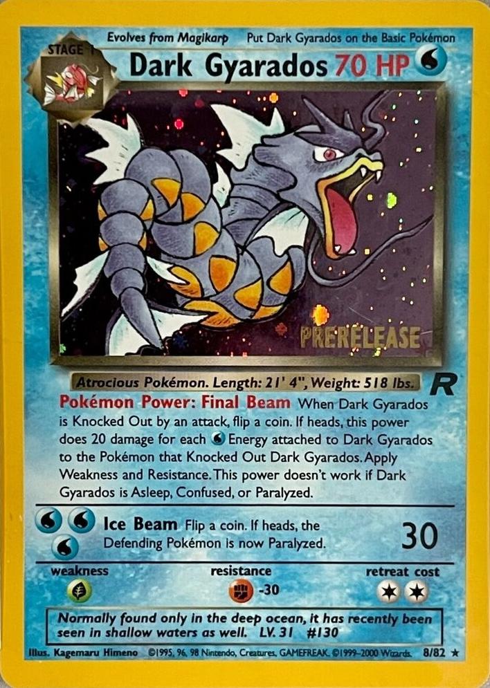 8/82 - Dark Gyarados PRERELEASE -  Team Rocket US