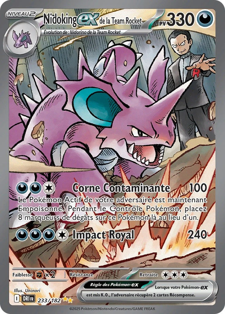 233/182 - Nidoking ex de la Team Rocket - EV10 Rivalités Destinées
