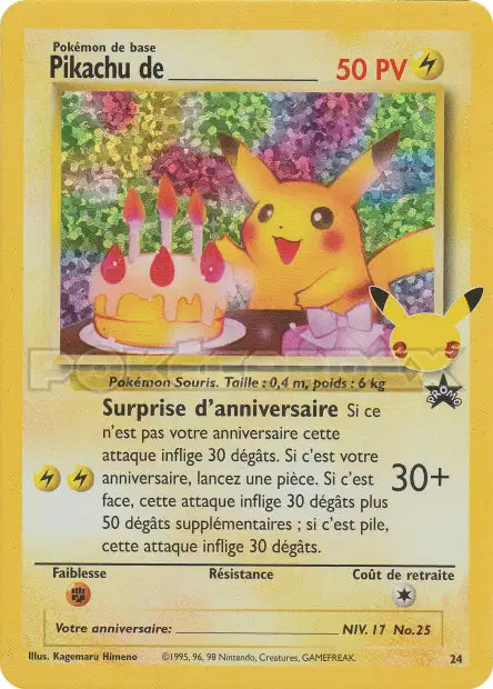 24 - Pikachu de __ - EB7.5 Célébrations