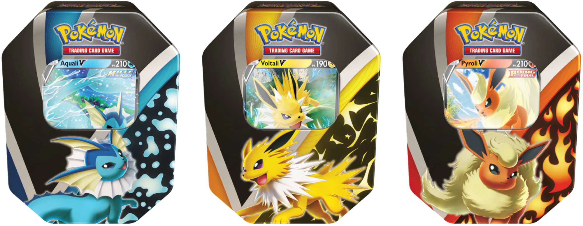 Trio de Pokebox - Pyroli, Voltali, Aquali - EB07 🇫🇷