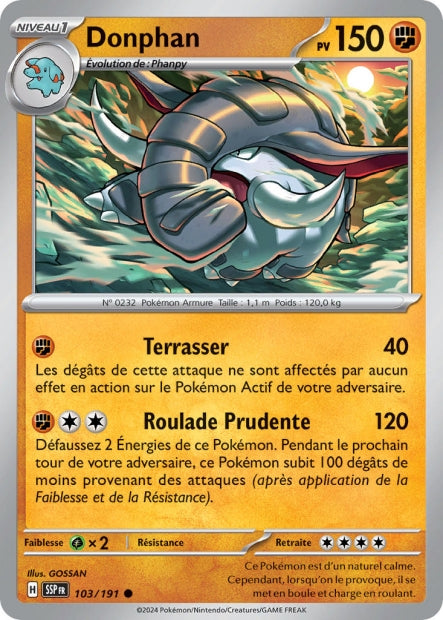 103/191 - Donphan - EV8 Étincelles Déferlantes