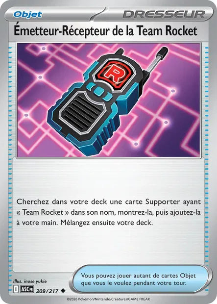 209/217 - Émetteur-Récepteur de la Team Rocket - ME2.5 Héros Transcendants