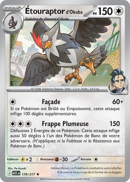 170/217 - Étouraptor d'Okuba - ME2.5 Héros Transcendants