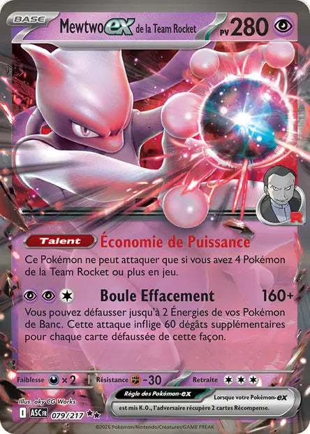 079/217 - Mewtwo ex de la Team Rocket - ME2.5 Héros Transcendants