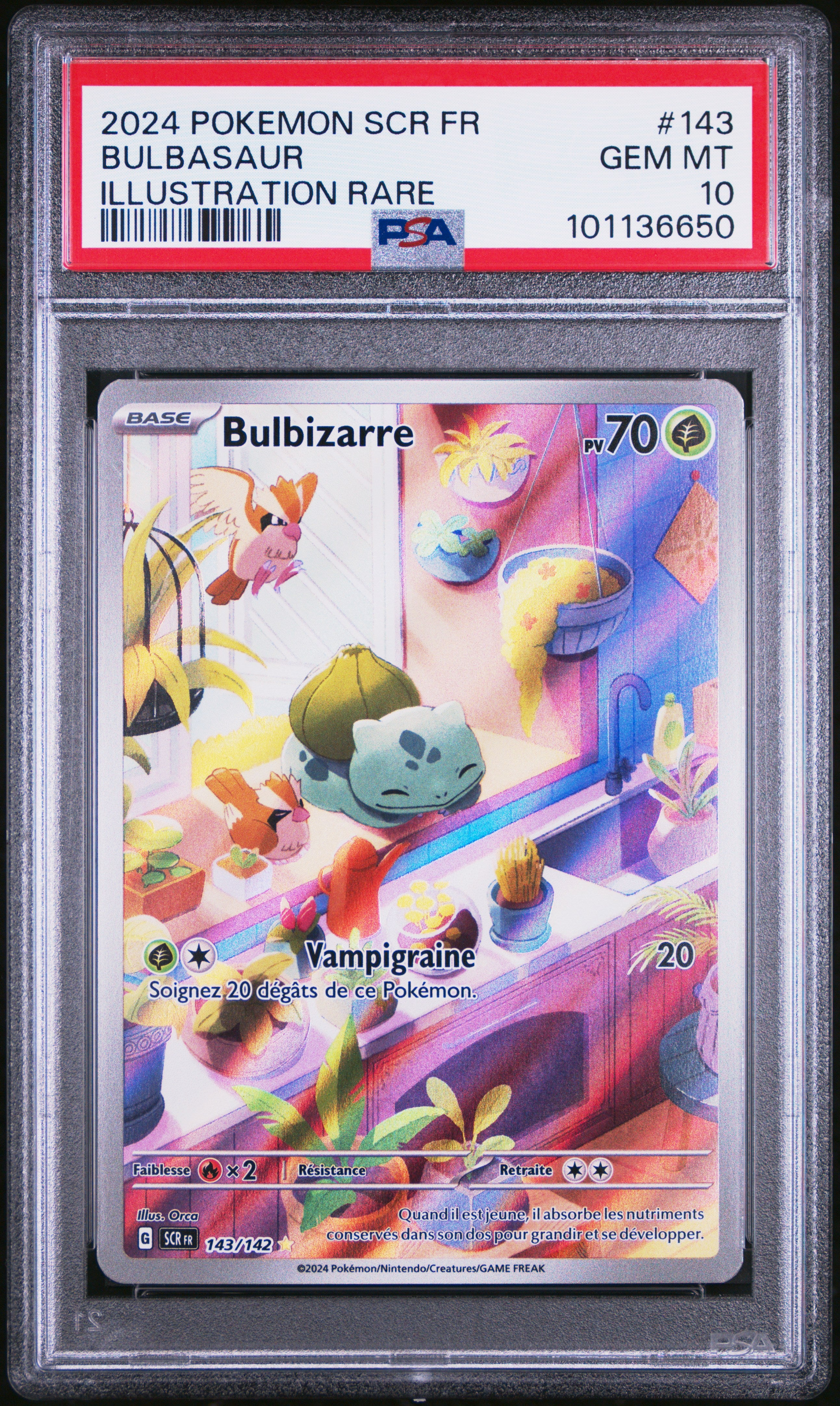 Bulbizarre ex 143/142 - EV7 Couronne Stellaire  - Pokémon - PSA 10