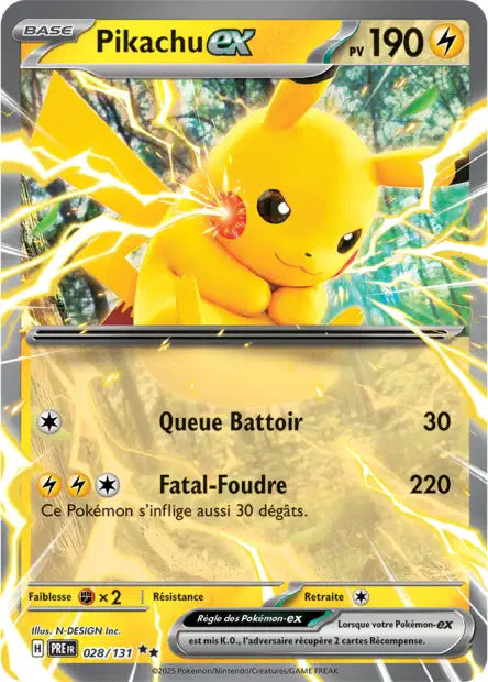 028/131 - Pikachu ex - EV8.5 Évolutions Prismatiques