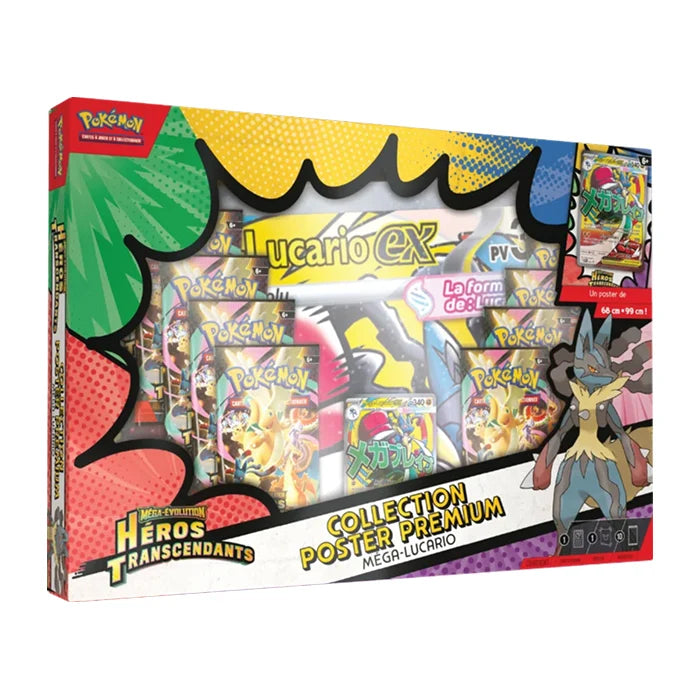 Coffret Poster Premium - Méga-Lucario - Méga-Évolution : Héros Transcendants ME2.5 🇫🇷