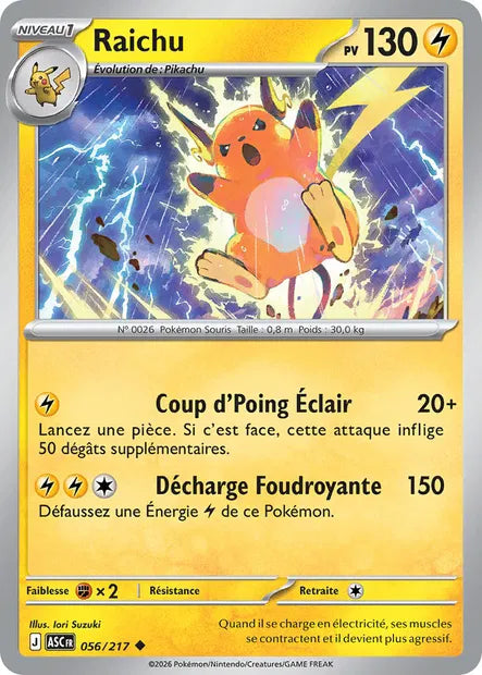 056/217 - Raichu - ME2.5 Héros Transcendants