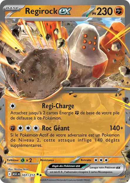 107/217 - Regirock ex - ME2.5 Héros Transcendants