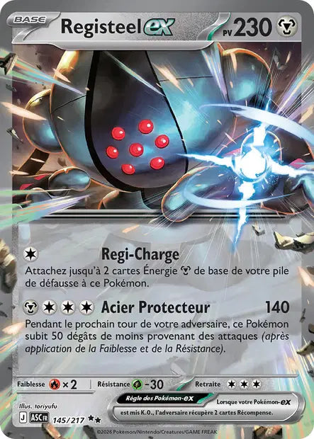145/217 - Registeel Ex - ME2.5 Héros Transcendants