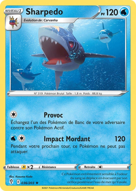 036/203 -  Sharpedo - EB7 Evolution Celeste