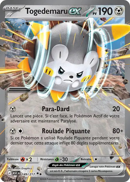 149/217 - Togedemaru Ex - ME2.5 Héros Transcendants