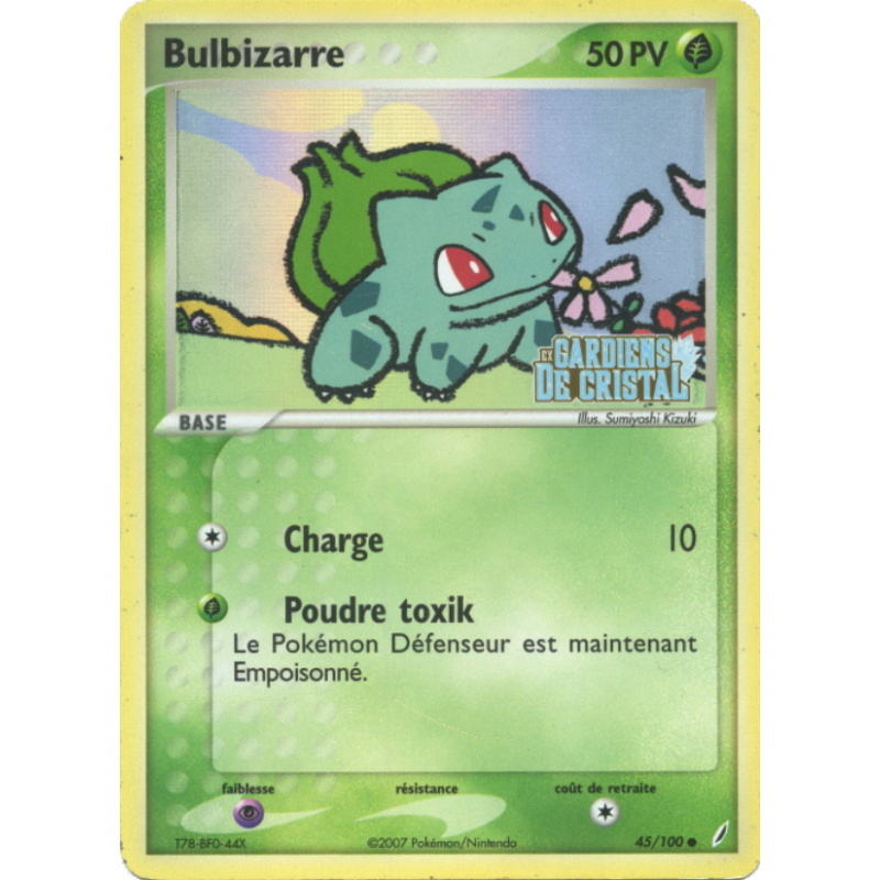 45/100 - Bulbizarre Stamp - EX Gardiens de Cristal