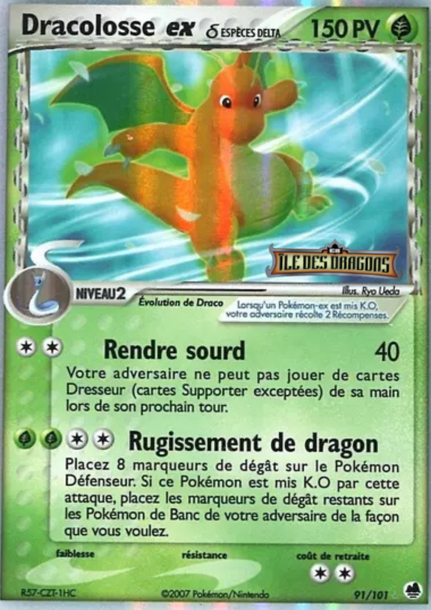 91/101 - Dracolosse Ex - Ex Ile Des Dragons
