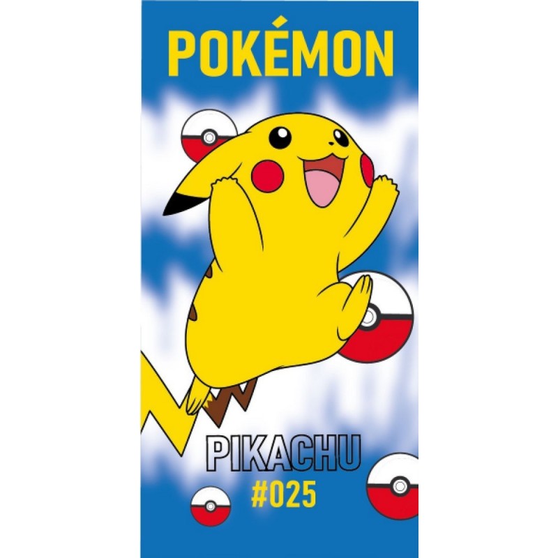Serviette de plage 70x140 - Pikachu - 2 coloris disponibles