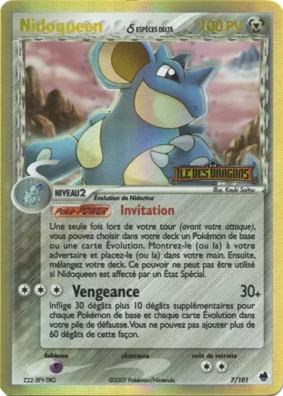 007/101 - Nidoqueen Stamp - Ex Ile Des Dragons