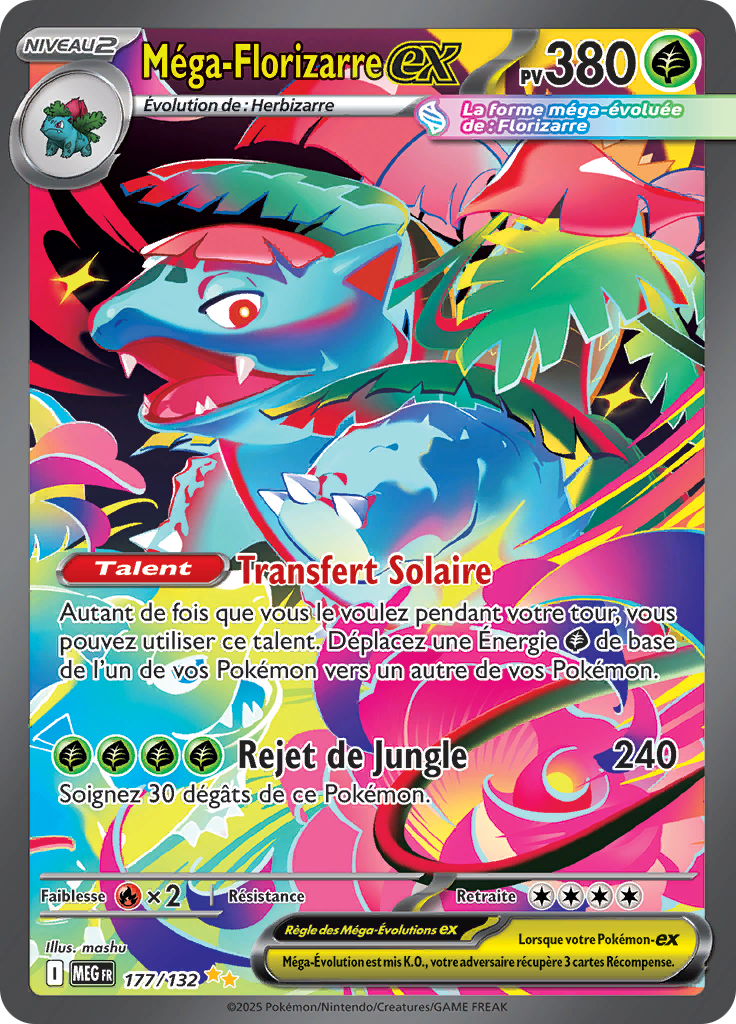177/132 - Mega Florizarre Ex - ME01 Méga-Évolution