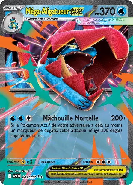 043/217 - Mega Aligatueur ex - ME2.5 Héros Transcendants