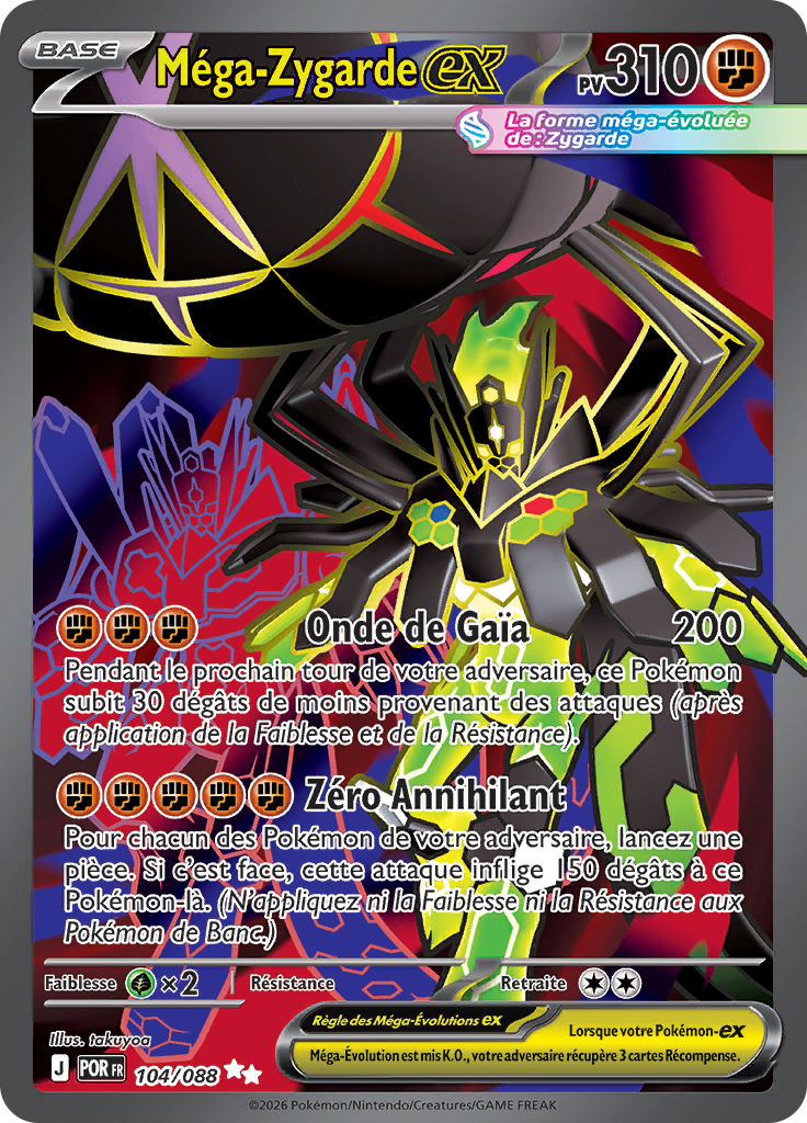 104/088 - Mega Zygarde ex - ME3 Équilibre Parfait