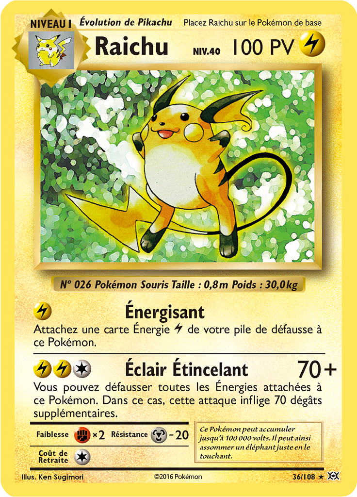 36/108 - Raichu - XY Evolution