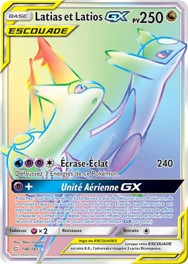190/181 - Latias & Latios GX - Duo de Choc / Soleil et Lune