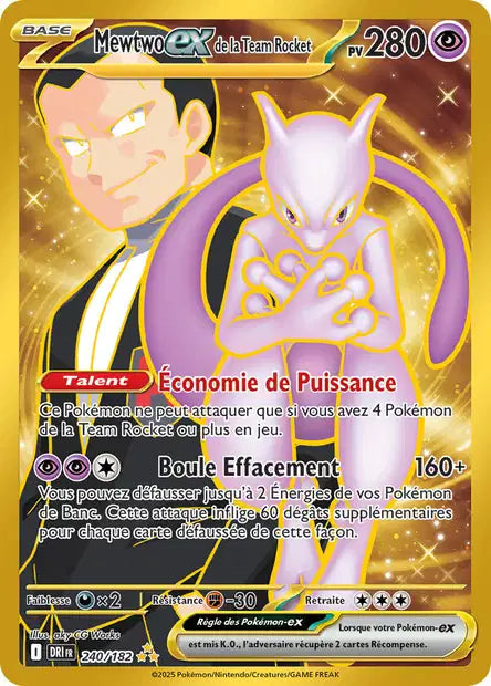 240/182 - Mewtwo ex - EV10 Rivalités Destinées