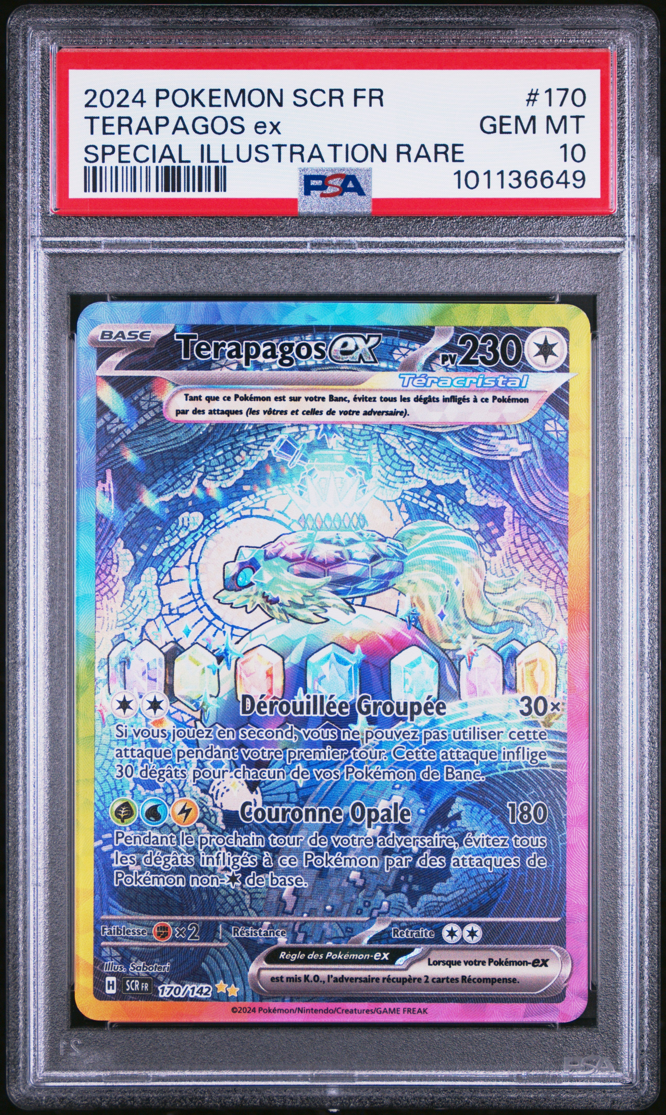 Terapagos ex 170/142 - EV7 Couronne Stellaire  - Pokémon - PSA 10