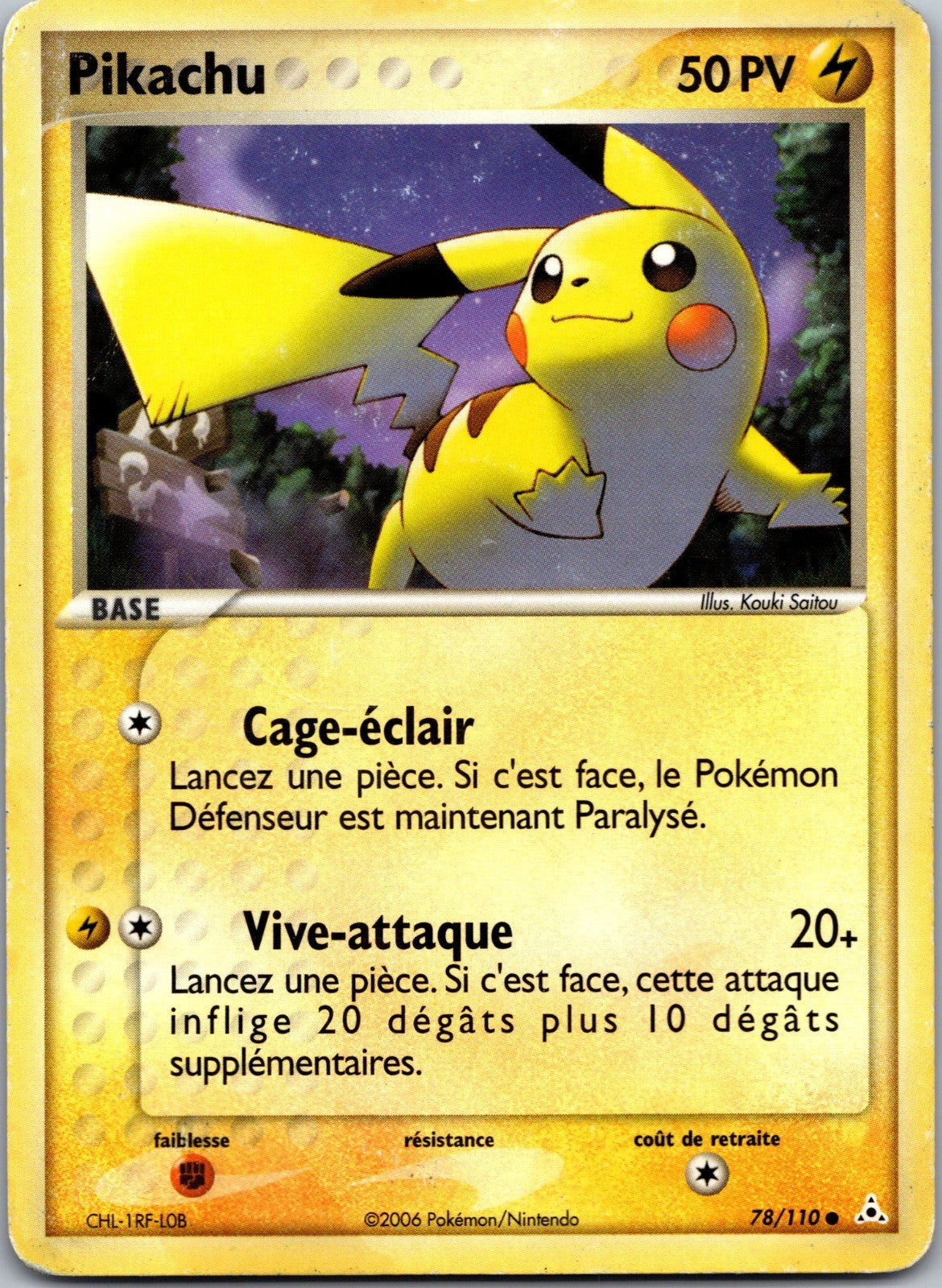 78/110 - Pikachu - Ex Fantomes Holon
