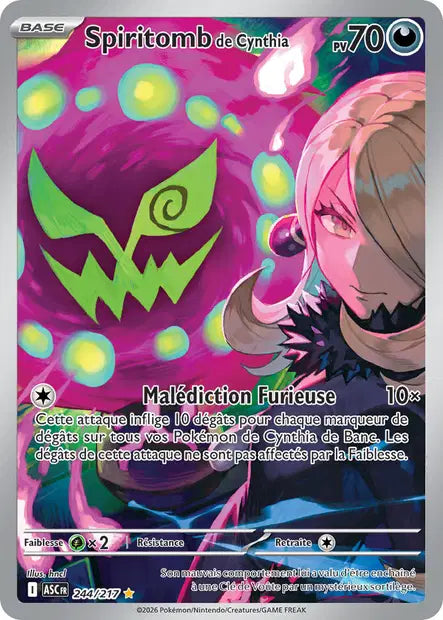 244/217 - Spiritomb de Cynthia - ME2.5 Héros Transcendants
