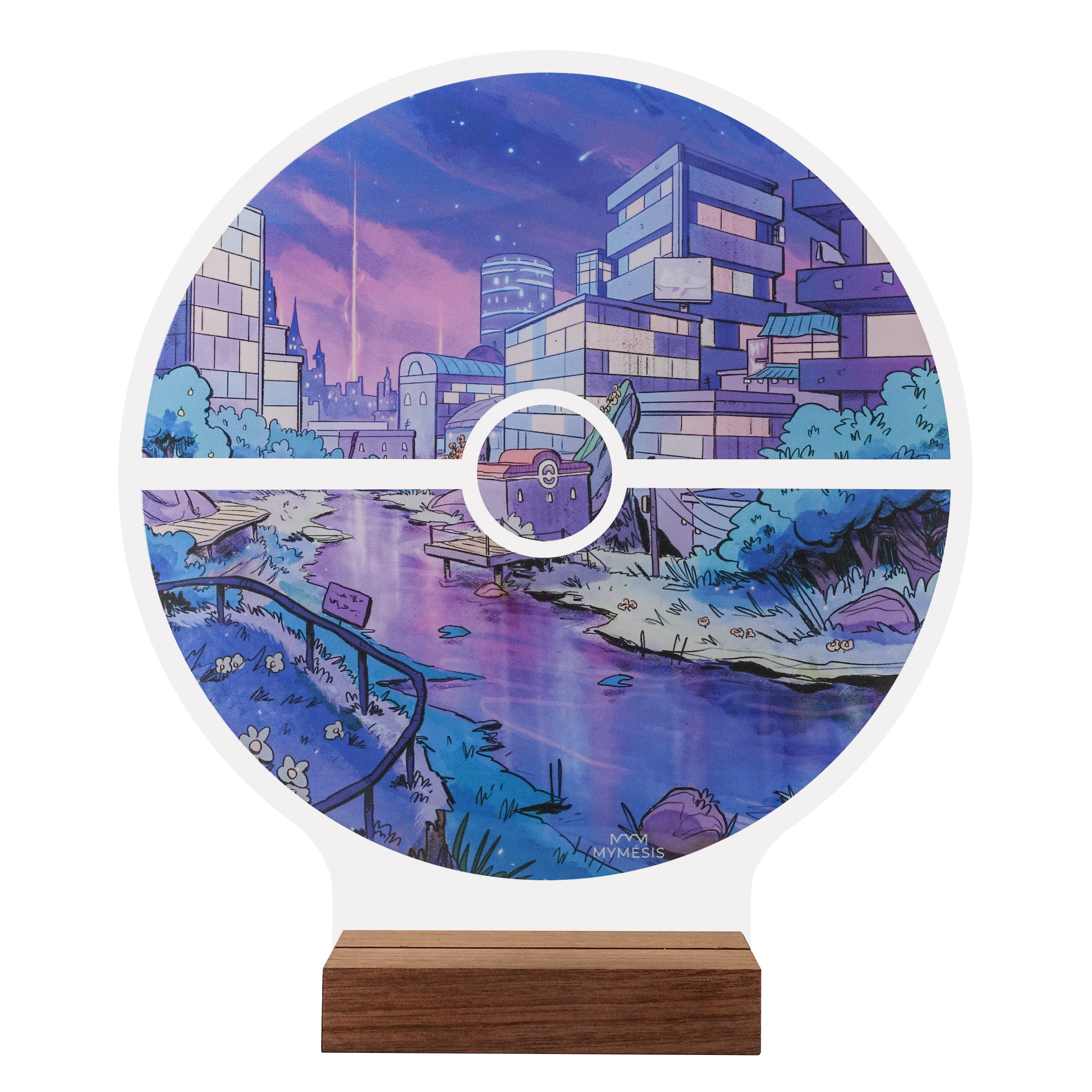 Porte carte Pokémon - Myméball  : Ville nocturne
