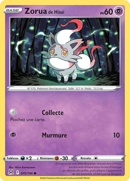 075/196 - Zorua de Hisui - EB11 Origine Perdue